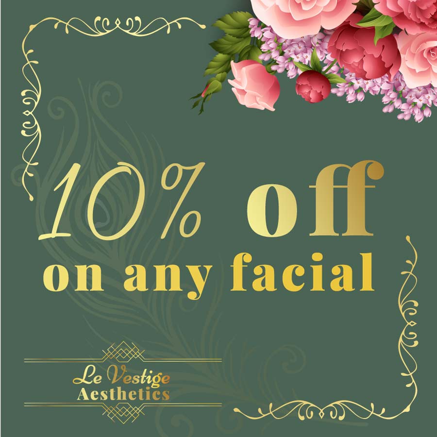 10% off discount on a facial treatment in hanford ca